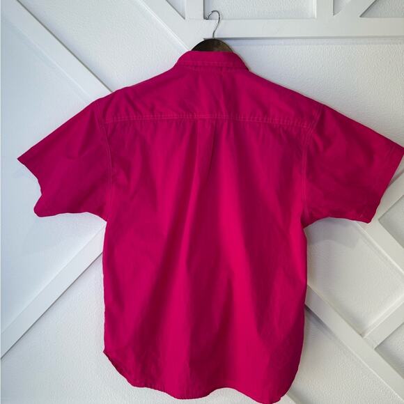 Vintage My Name Is Panama Pink Neon Abstract Embroidered Button Front Shirt Sm - Picture 3 of 8